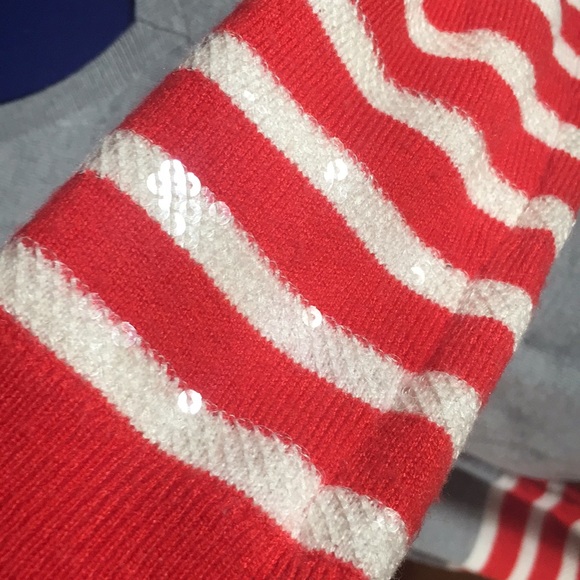 Gap vintage wool blend V-neck sweater sequin Sm - Picture 4 of 8